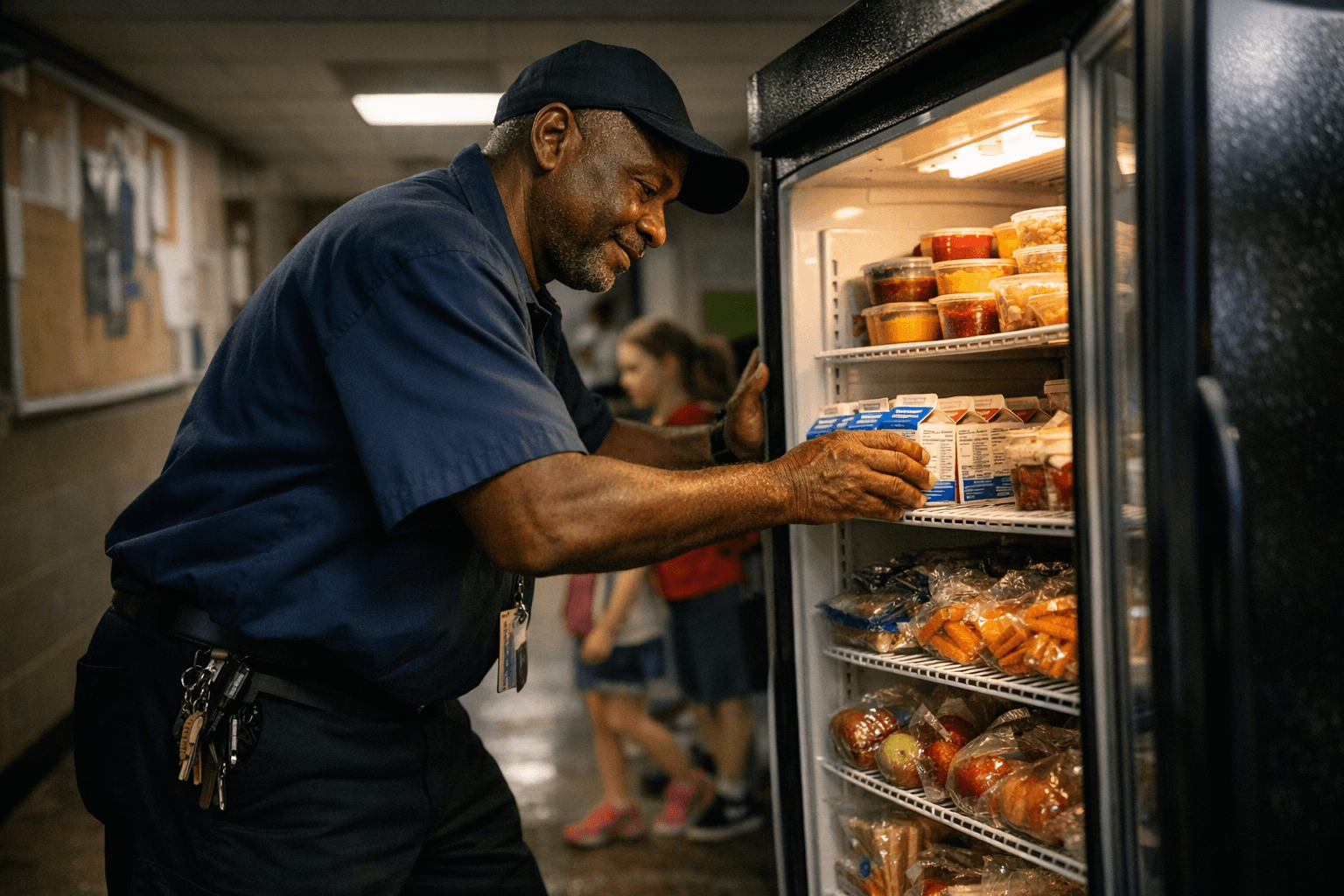 Guilford County Custodian Earns Employee of the Month Honor for Stocking School Sharing Fridge