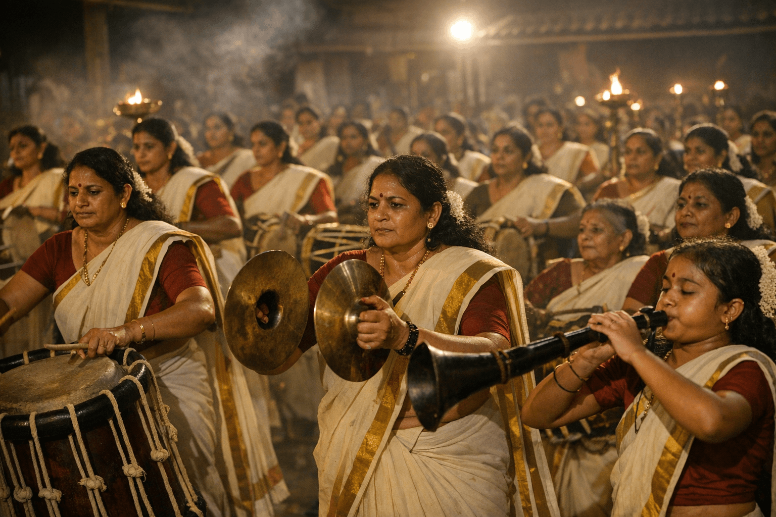 Kerala's First All-Women Panchavadyam Ensemble, 75 Strong, Debuts on Women's Day