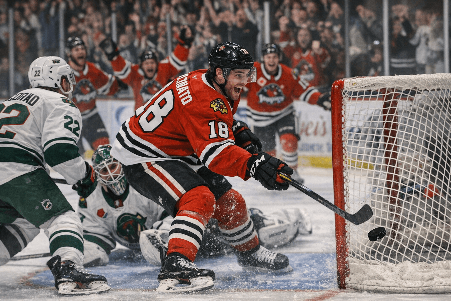 Toninato's OT Winner, Three Points Lift IceHogs Past Iowa Wild