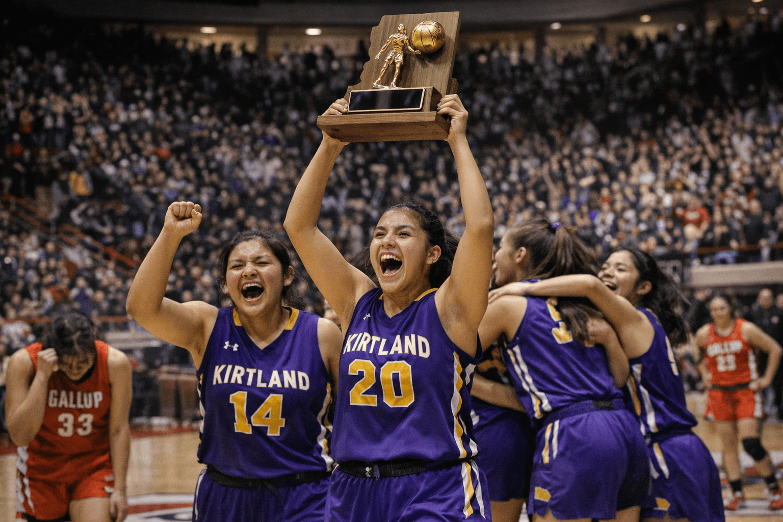 Kirtland Central Girls Basketball Claims 22nd State Title, Defeats Gallup 52-33