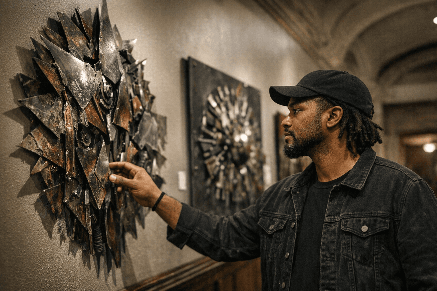 Trinidad Artist Devon Parson Displays Metallic Works at Carnegie Library in March