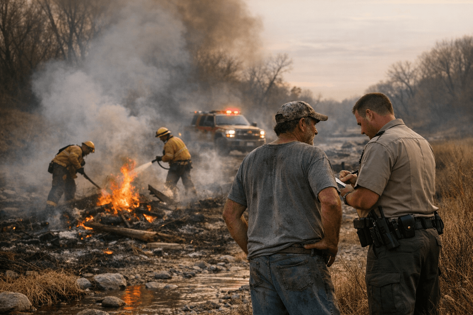 Man Cited After Starting Illegal Fire During Red Flag Warning in Logan County