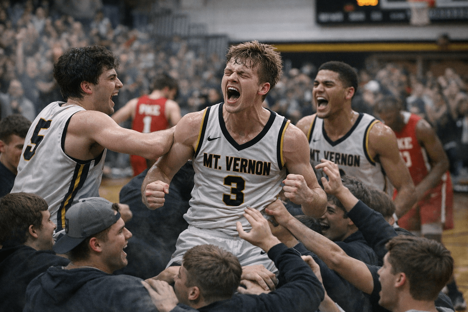 Mt. Vernon Tops Pike 57-54 in Overtime, Ertel Drops 34 to Claim Regional Title