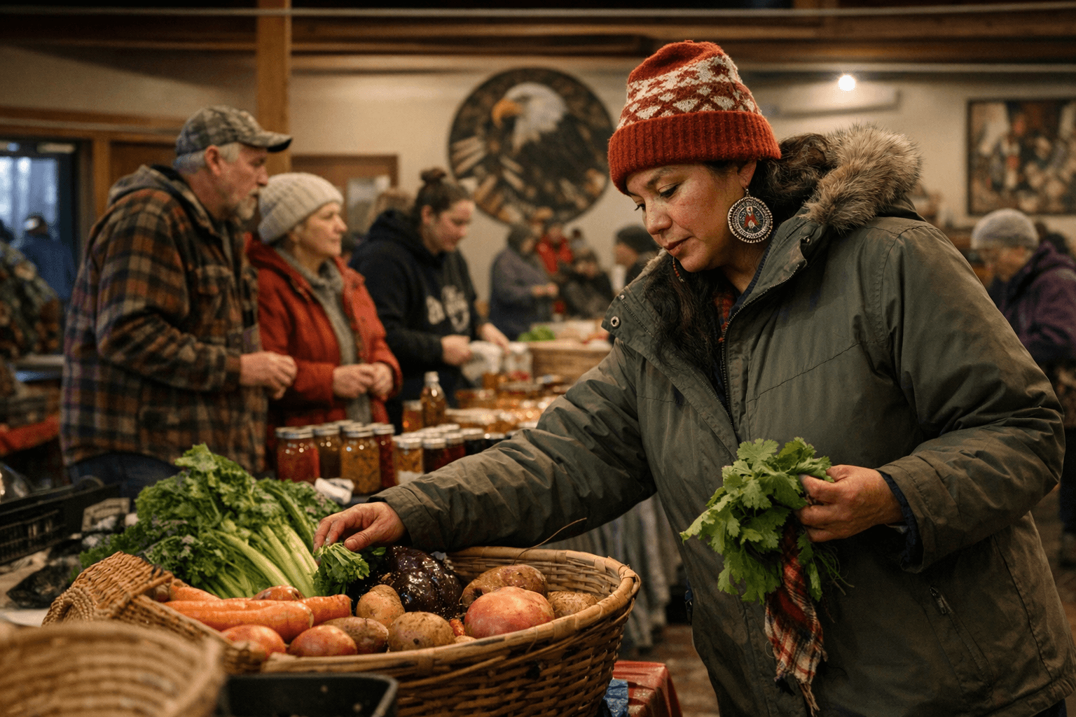 College of Menominee Nation Hosts Winter Farmers' Market in Keshena