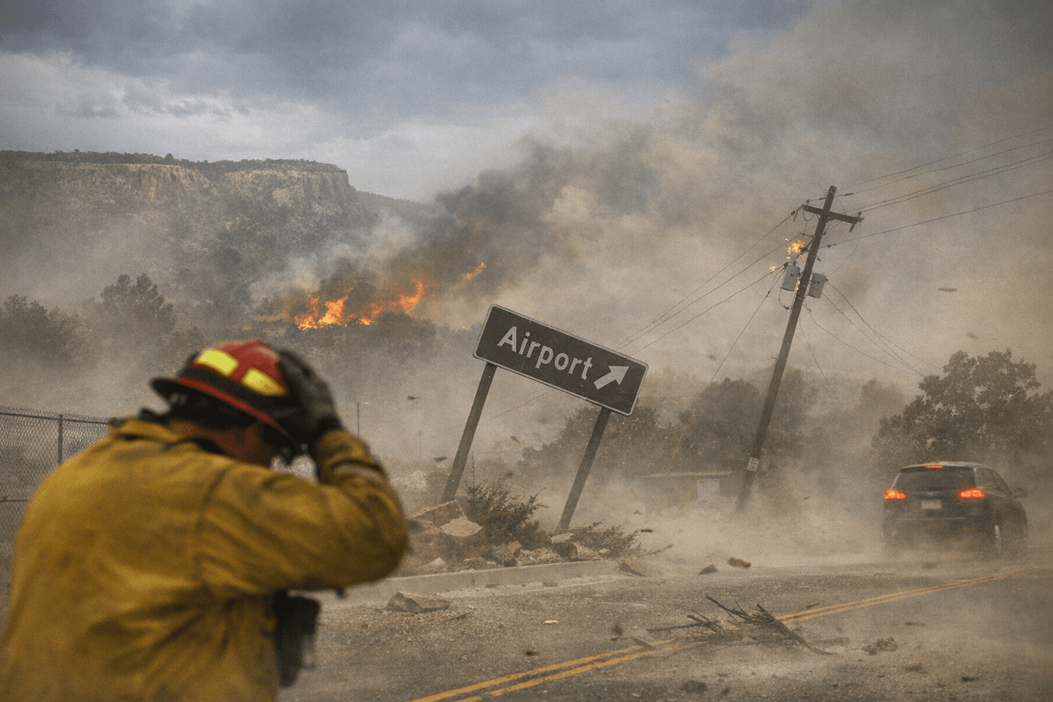Los Alamos County Hit by Wind Gusts Reaching 67 MPH