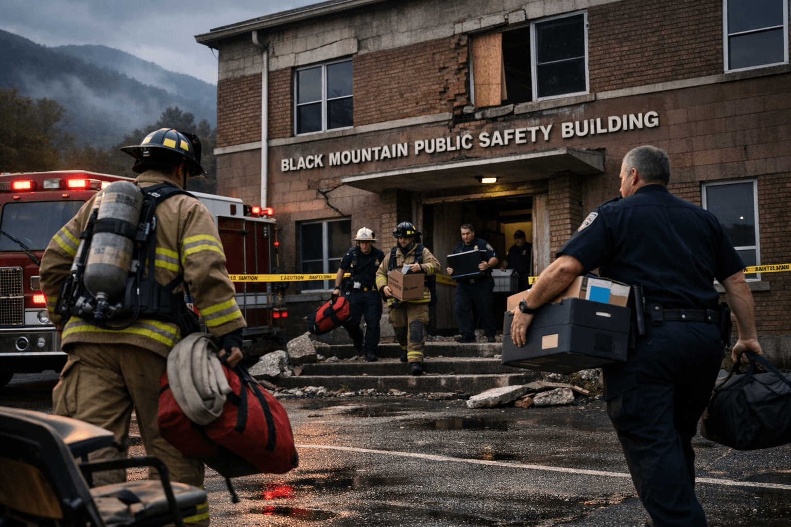 Black Mountain Fire, Police Departments Relocate After Safety Building Flagged Unsafe
