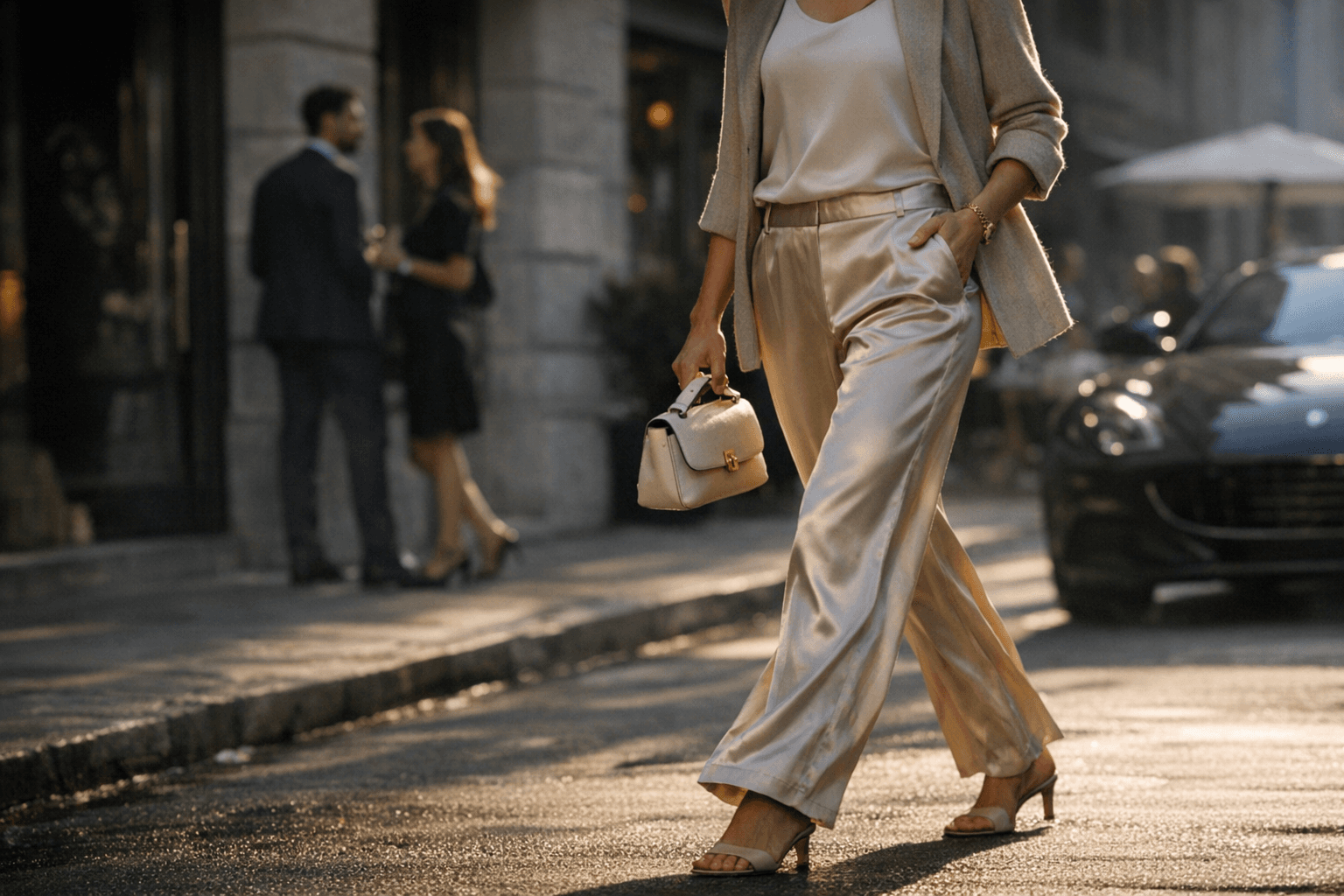 M&S Satin Trousers Bring Quiet Luxury to Spring for Just £30