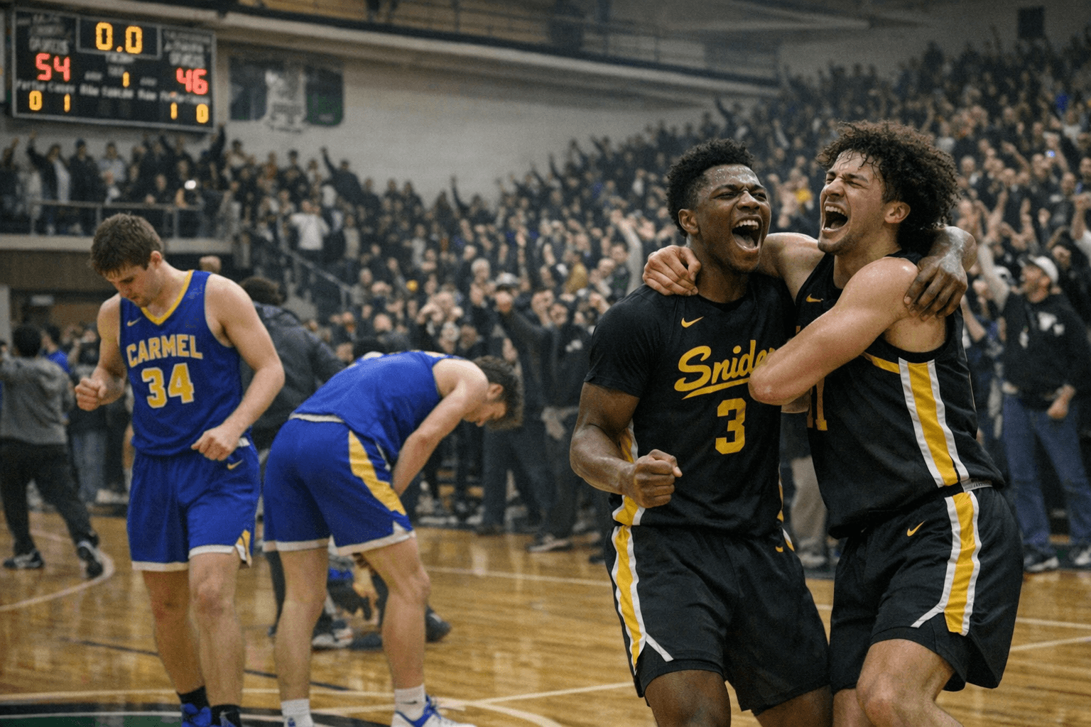 Fort Wayne Snider Upsets No. 8 Carmel 54-46, Advances to Semistate