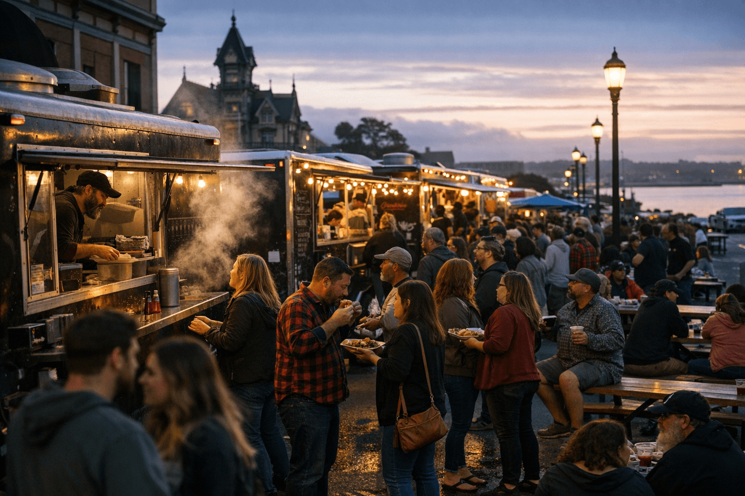 Eureka's Booming Food Truck Scene Brings a Welcome Problem Downtown