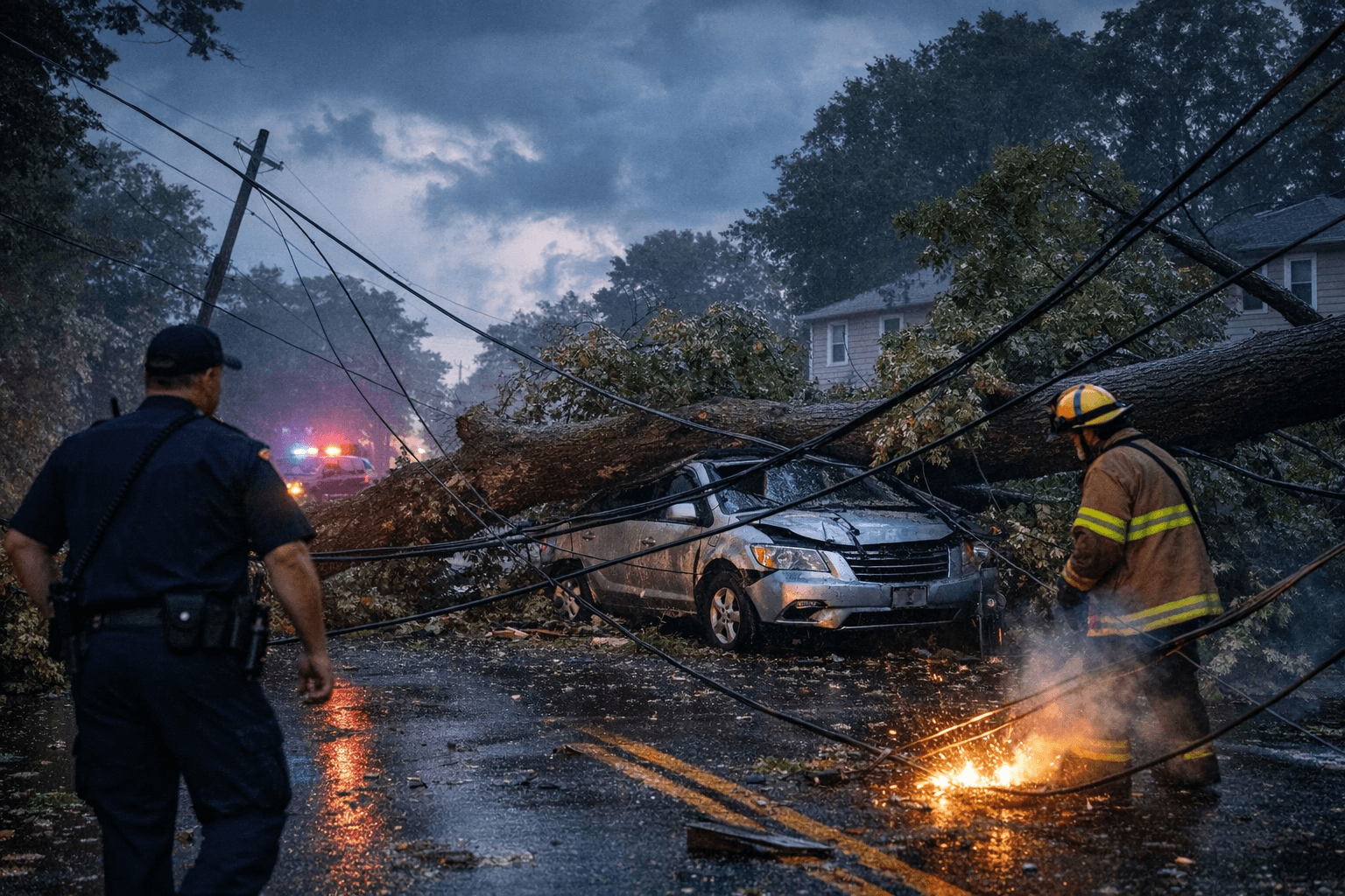 Severe Thunderstorms Bring 70 mph Winds, Downed Trees to Cumberland County
