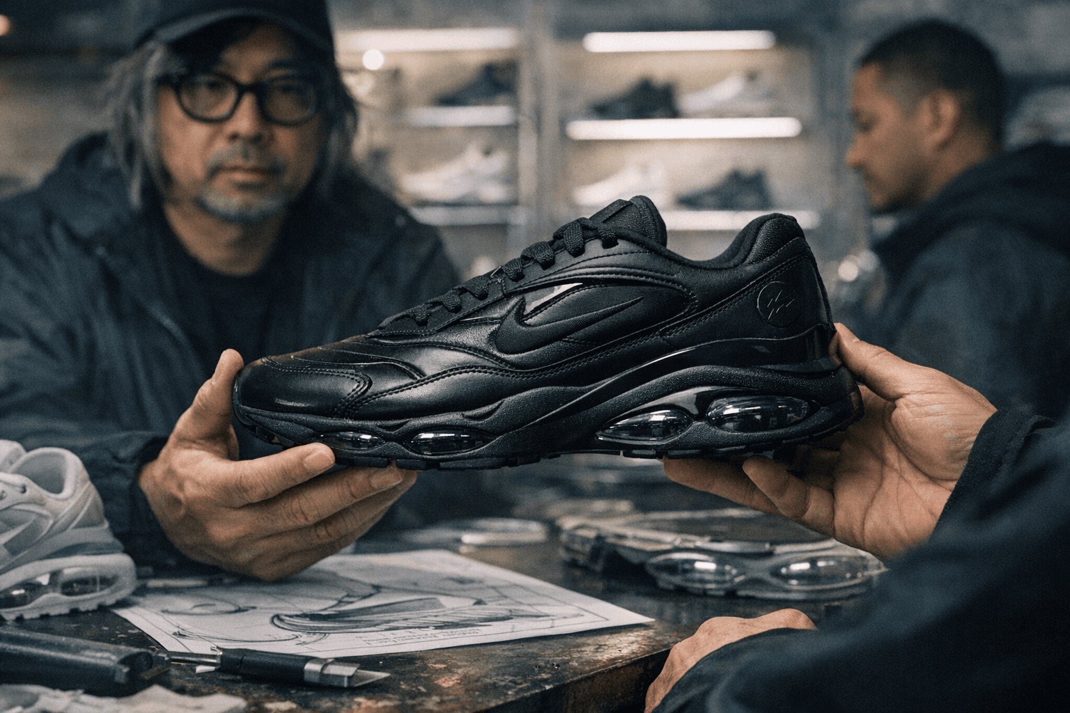 Fragment Concept Testing Brings All-Black Air Liquid Max to Nike's Lineup