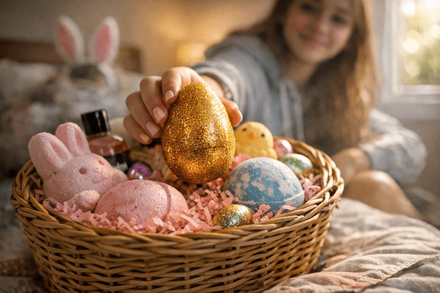 Build a Budget Beauty Easter Basket for Teens With Lush Bath Bombs