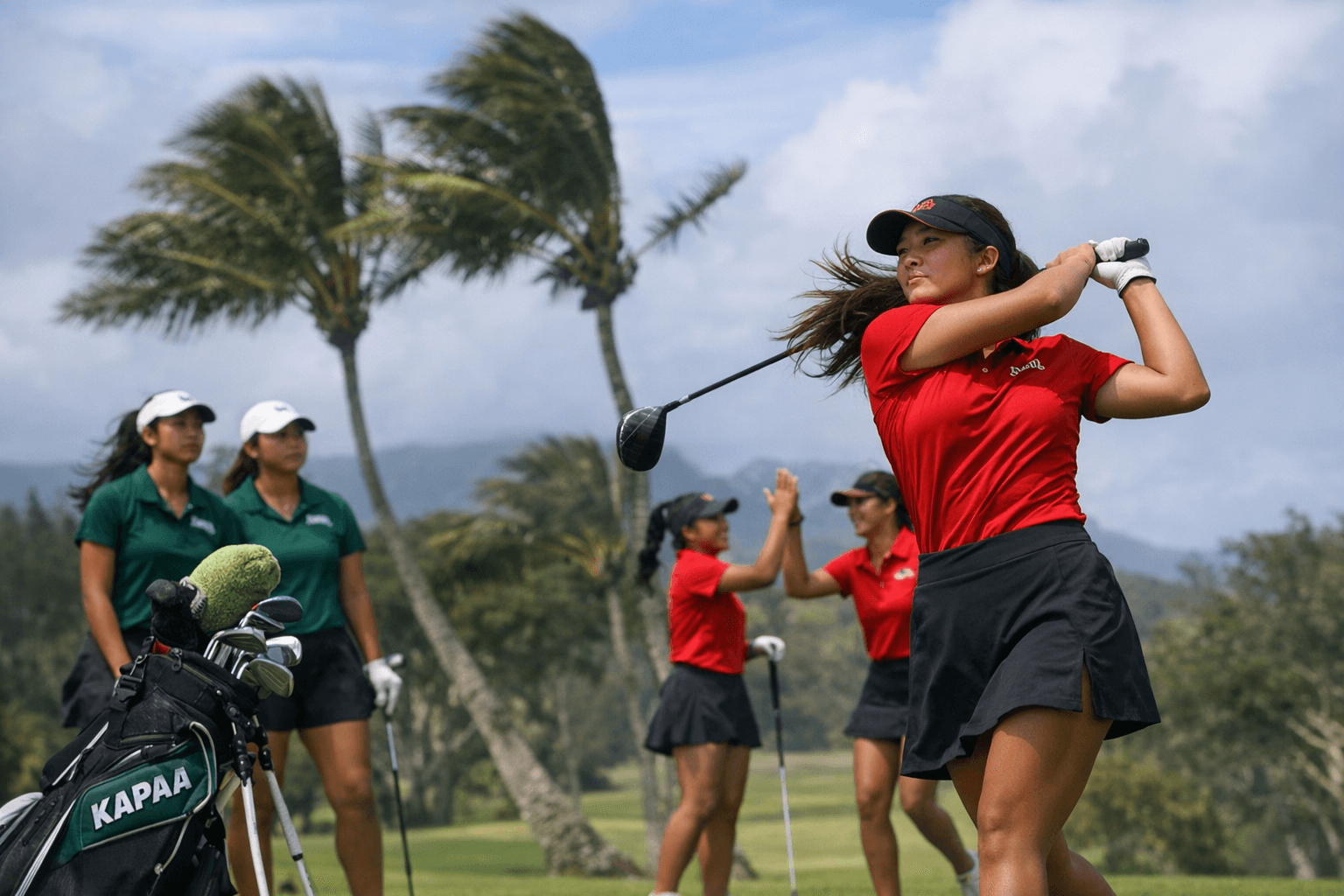 Kauai Girls Golf Team Edges Kapaa in Windy KIF Match at Wailua