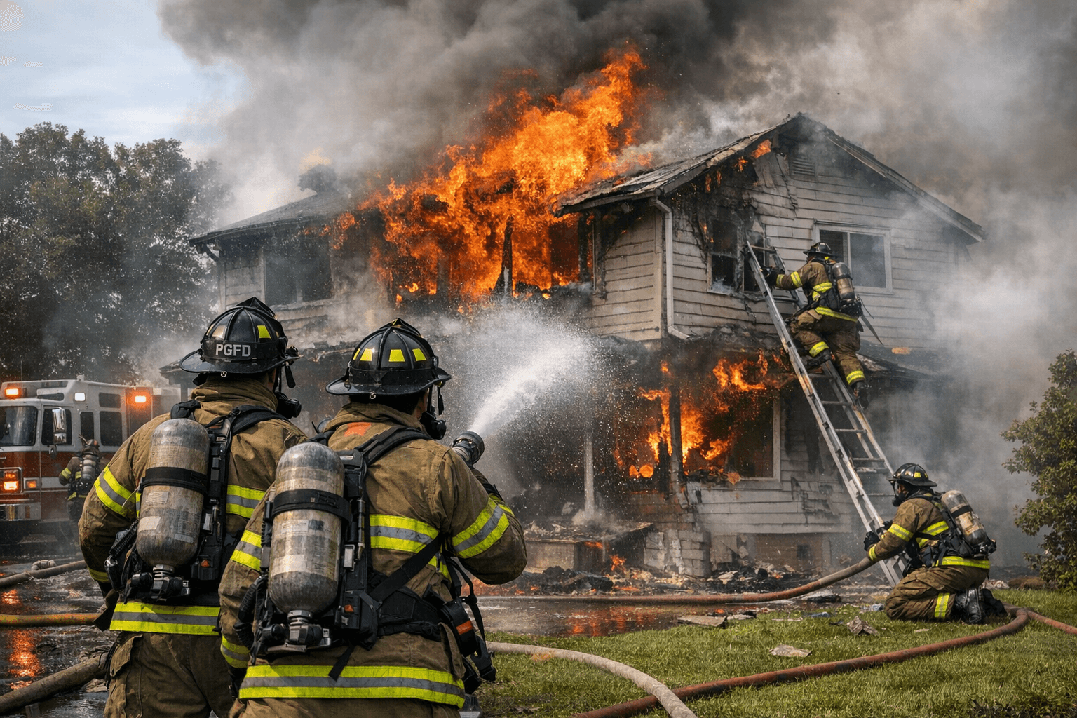 Prince George's County Firefighters Battle Afternoon House Fire