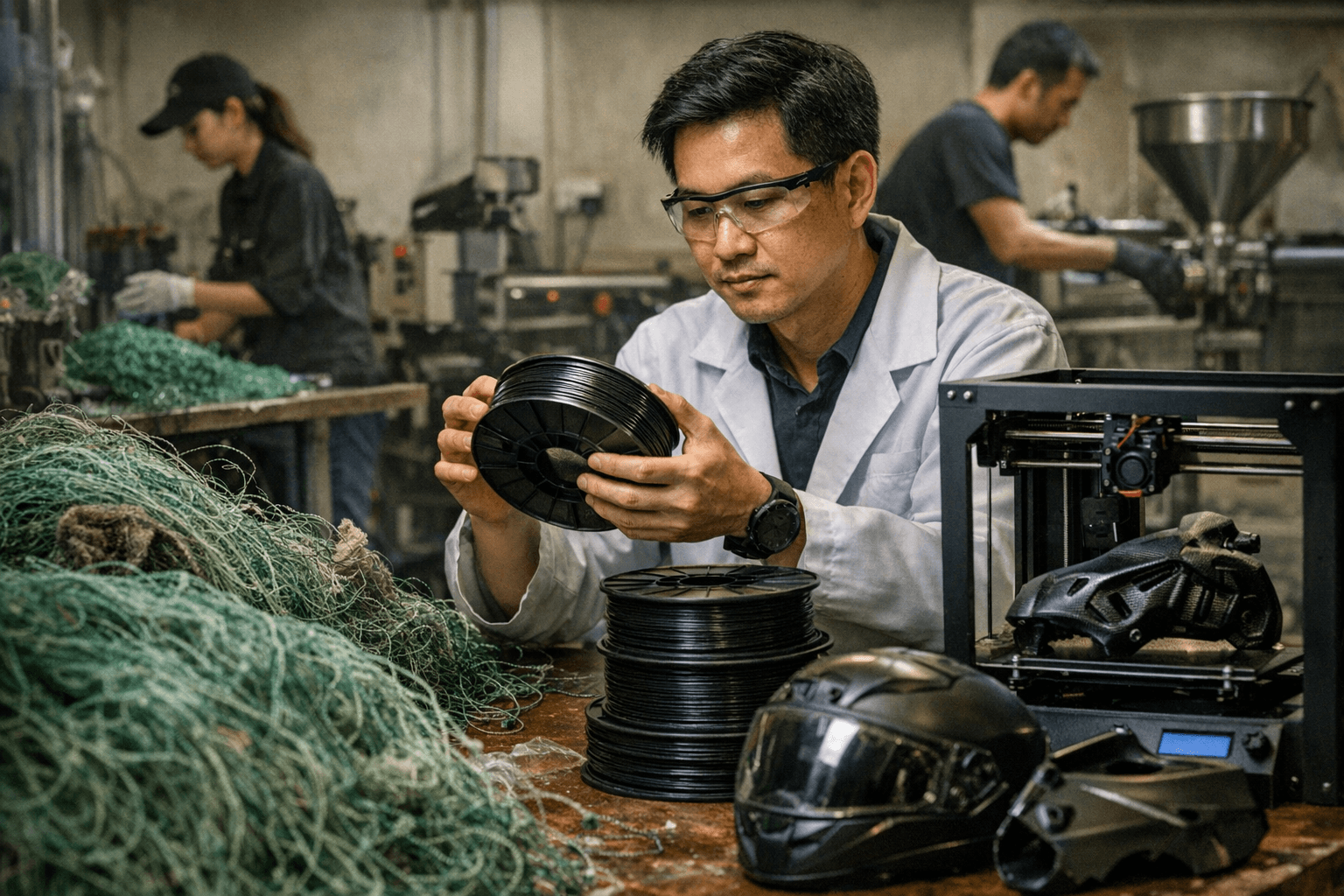 Chulalongkorn University Transforms Ghost Fishing Nets Into 3D Printing Filament