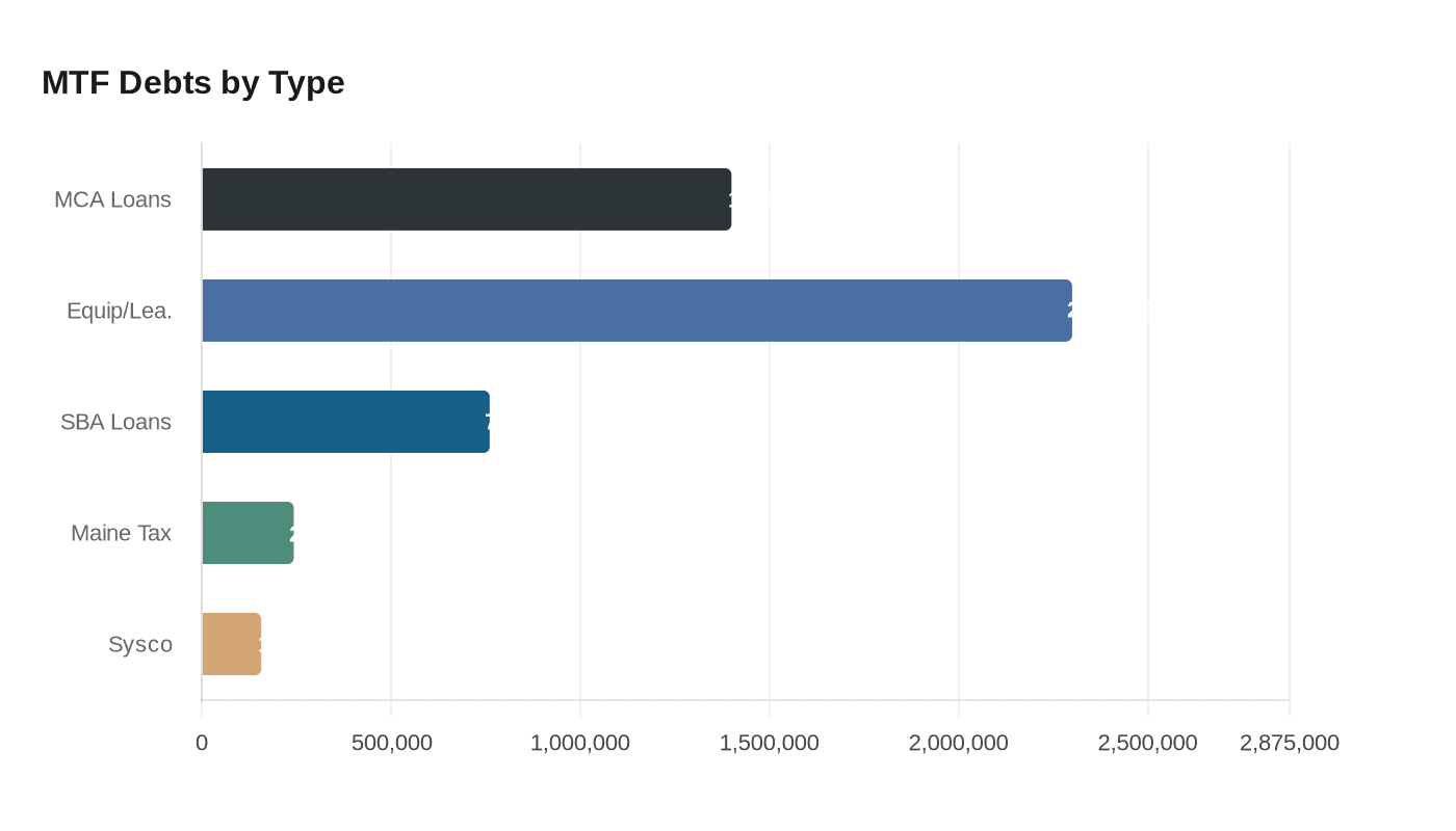 MTF Debts by Type