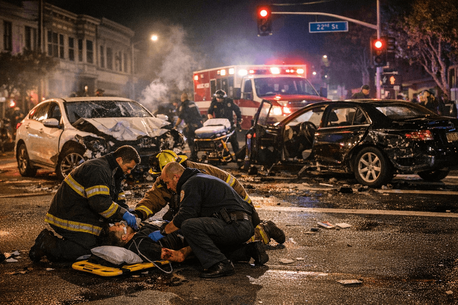 Mission District Crash Leaves Six Hospitalized, Two Pedestrians in Critical Condition
