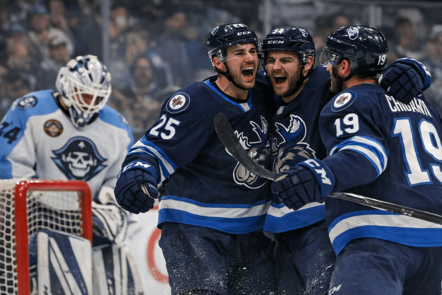 Moose Bounce Back With 4-1 Win Over Admirals to Split Series