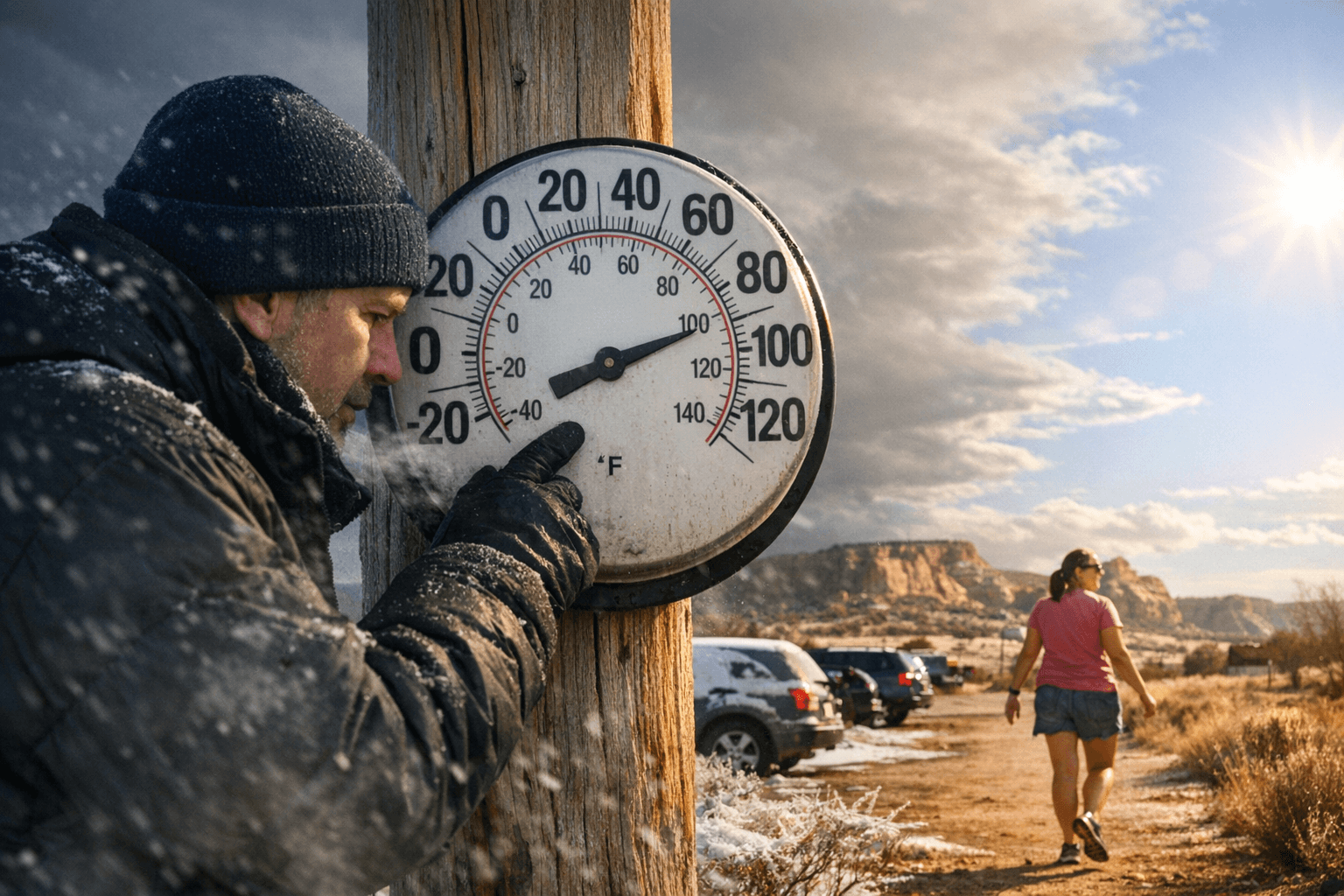 Gallup Sees 51-Degree Swing Before Noon, NWS Warns of Extreme Variability