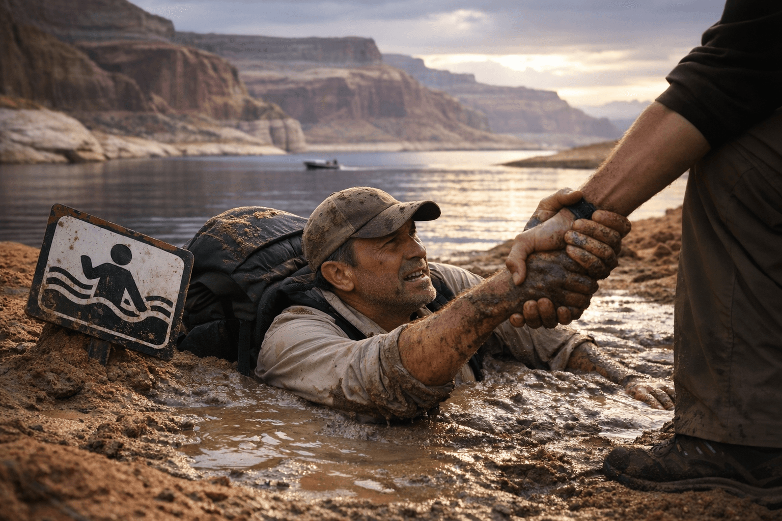 National Park Service Warns Glen Canyon Visitors of Quicksand Near Lake Powell