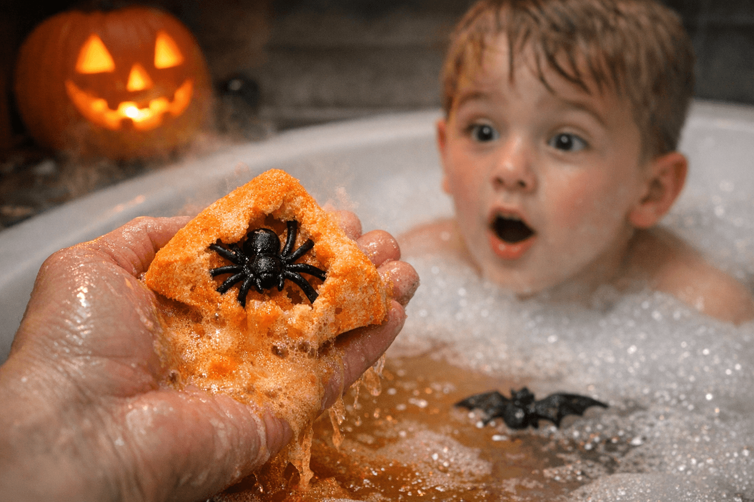 Spooky Spider Bath Bombs Bring Halloween Thrills and Toy Surprises to Kids