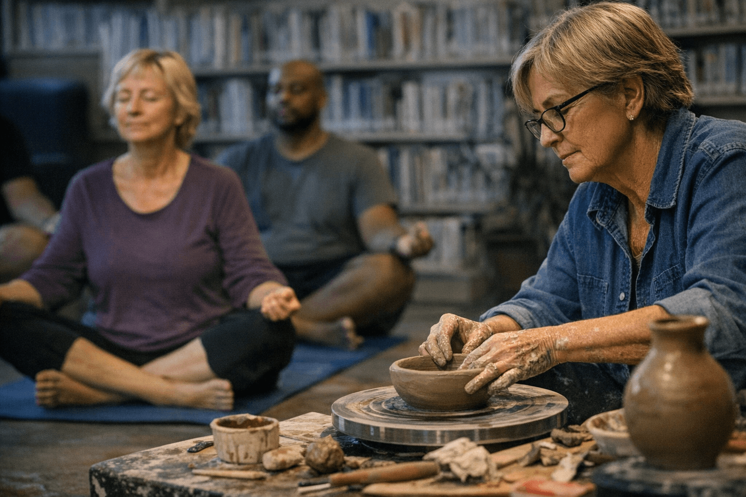 Dalton Library Blends Mindfulness Meditation and Clay Crafting for Adults