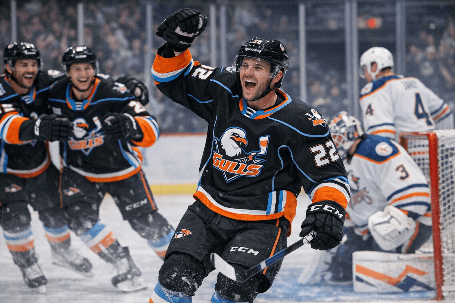 Gulls Erupt for Seven Goals, Phillips Hits Milestone in 7-4 Win