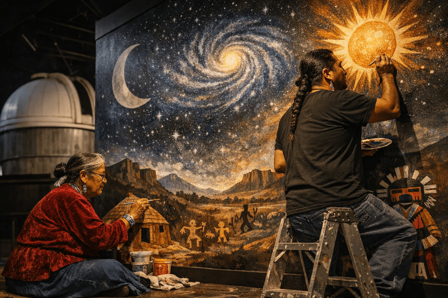 UniSource Energy Funds Navajo, Hopi Cosmos Mural at Lowell Observatory