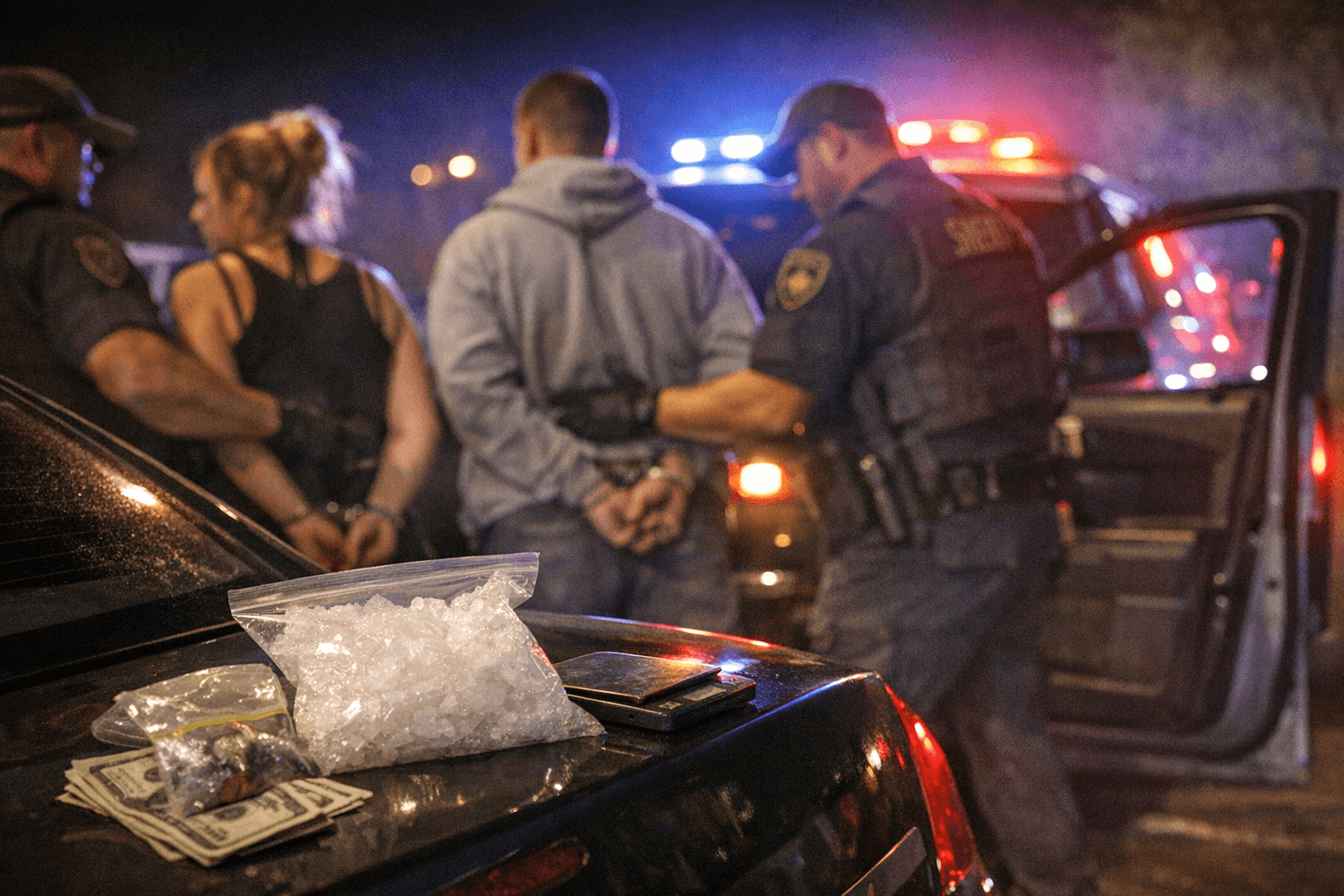 Traffic Stop Nets Half-Pound of Suspected Meth, Three Arrested in Grand Traverse County