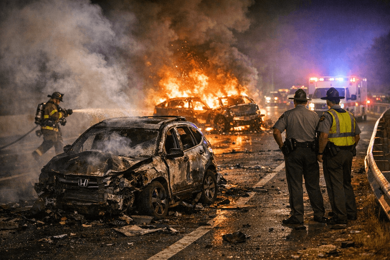 One Dead, Two Injured in Wrong-Way Crash and Fire on I-40