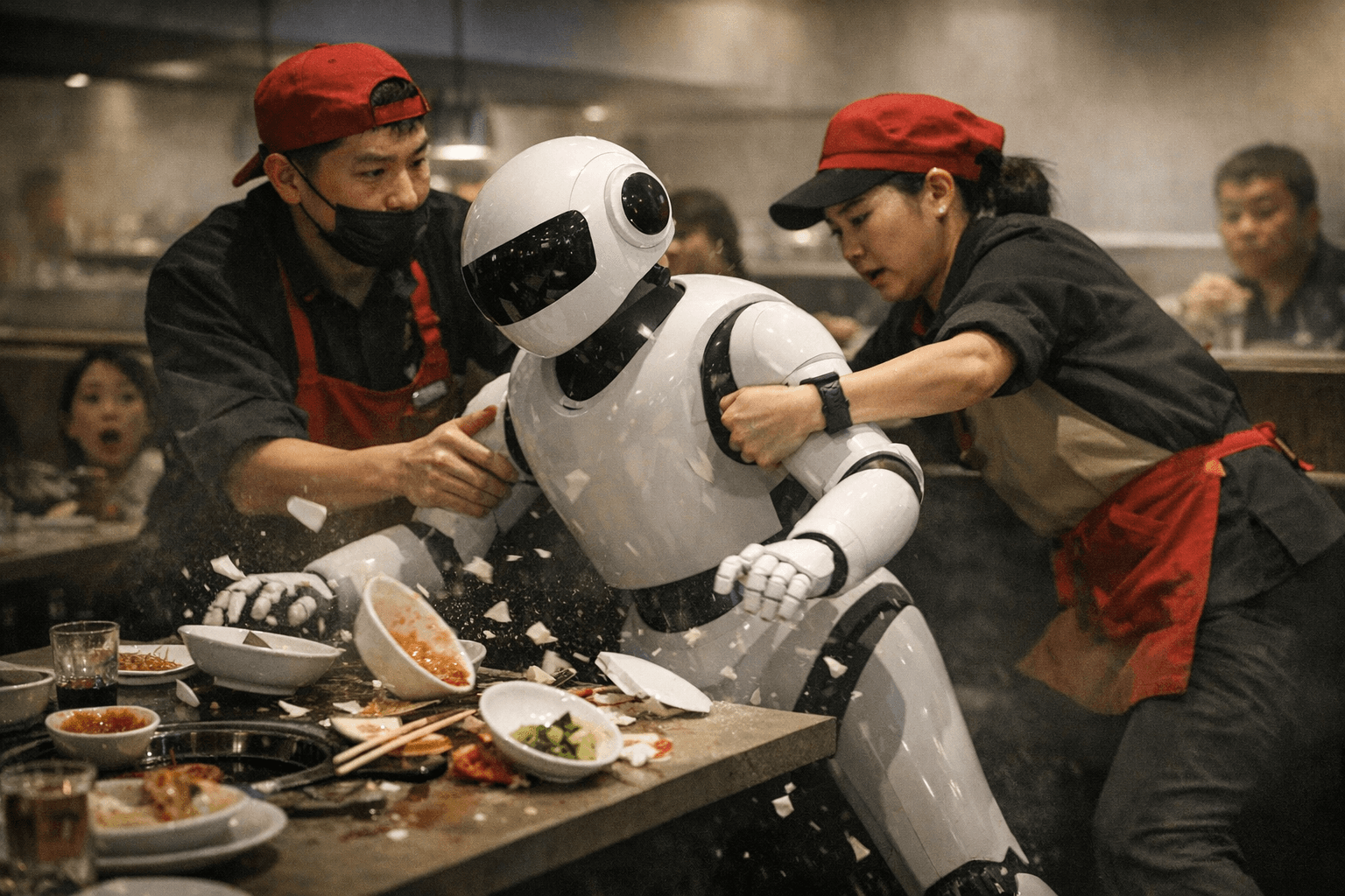 Haidilao Robot Knocks Items Off Table, Staff Intervene at Bay Area Location