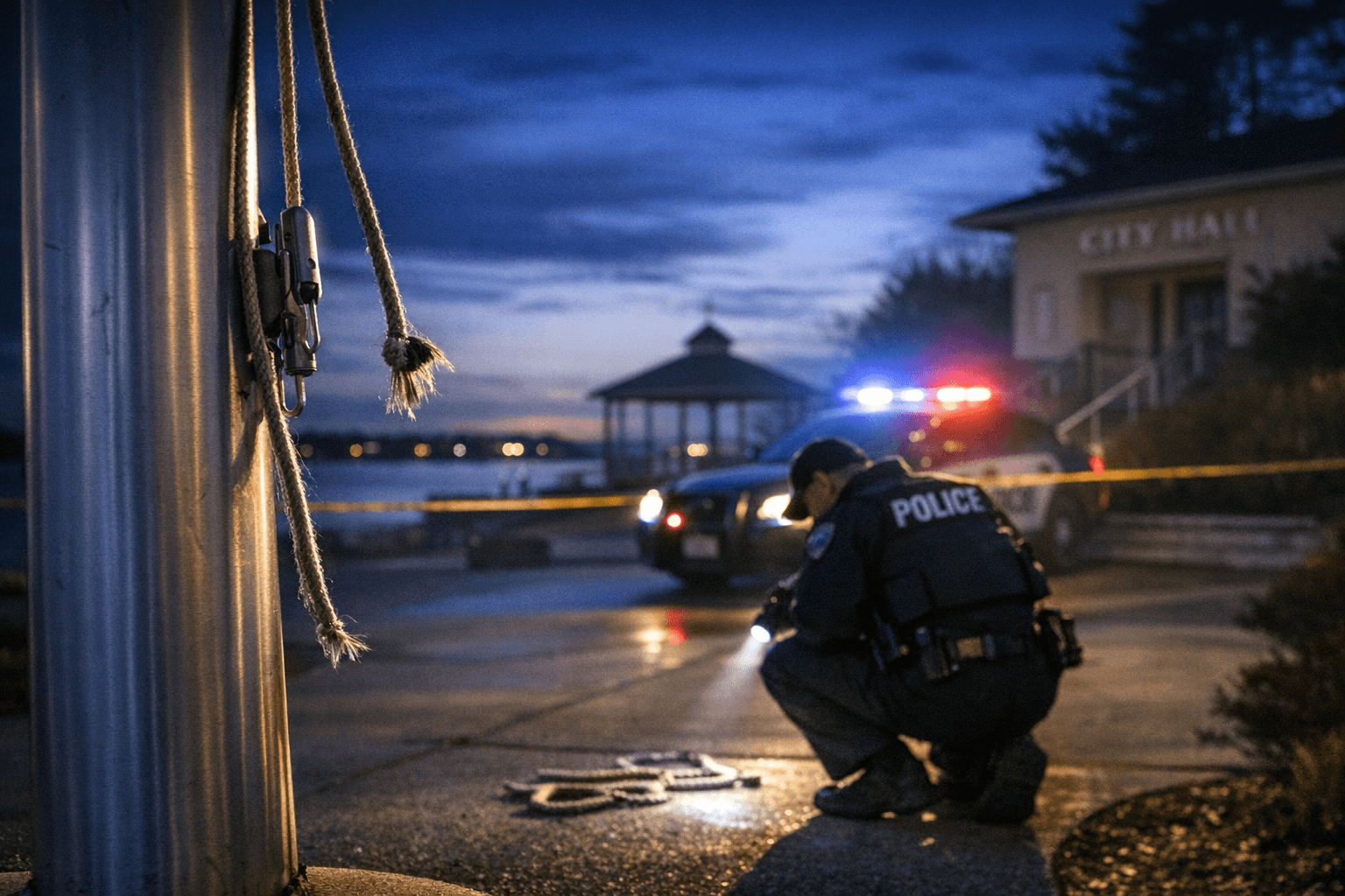 Oak Harbor Police Investigate Cutting of U.S. Flags at Four City Properties
