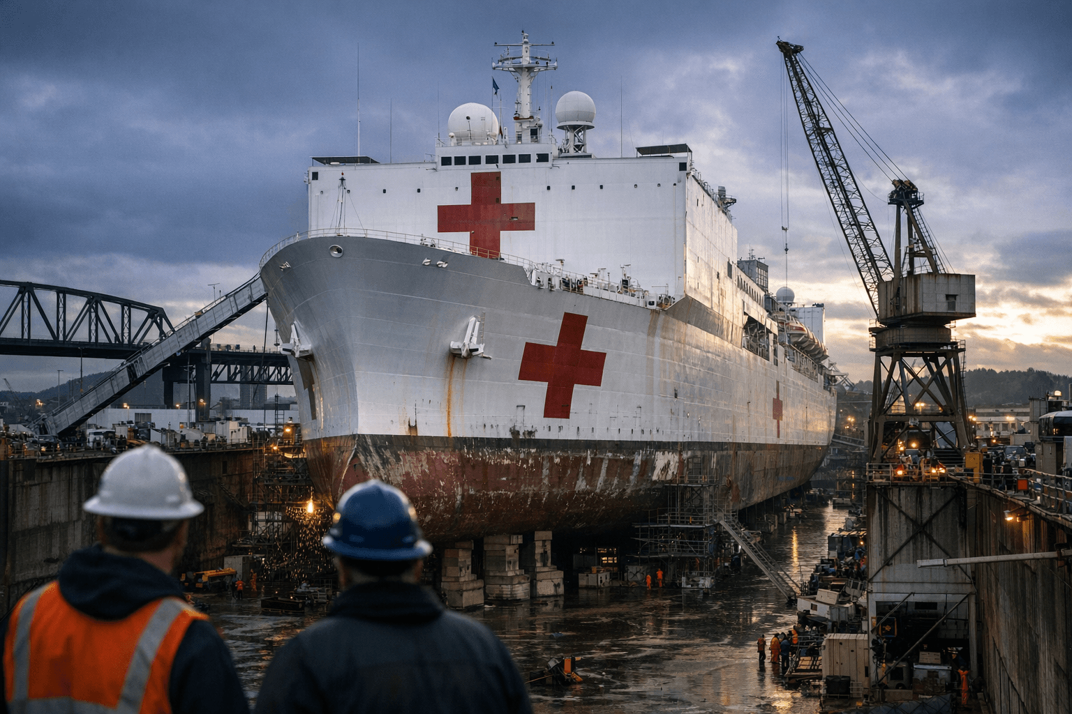 Trump's "Greenland Hospital Ship" Quietly Docked in Portland for a $90 Million Overhaul