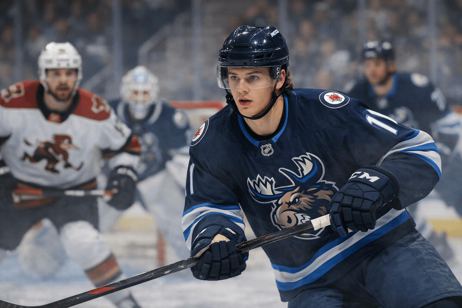 Jets Prospect Alfons Freij Makes AHL Debut with Manitoba Moose