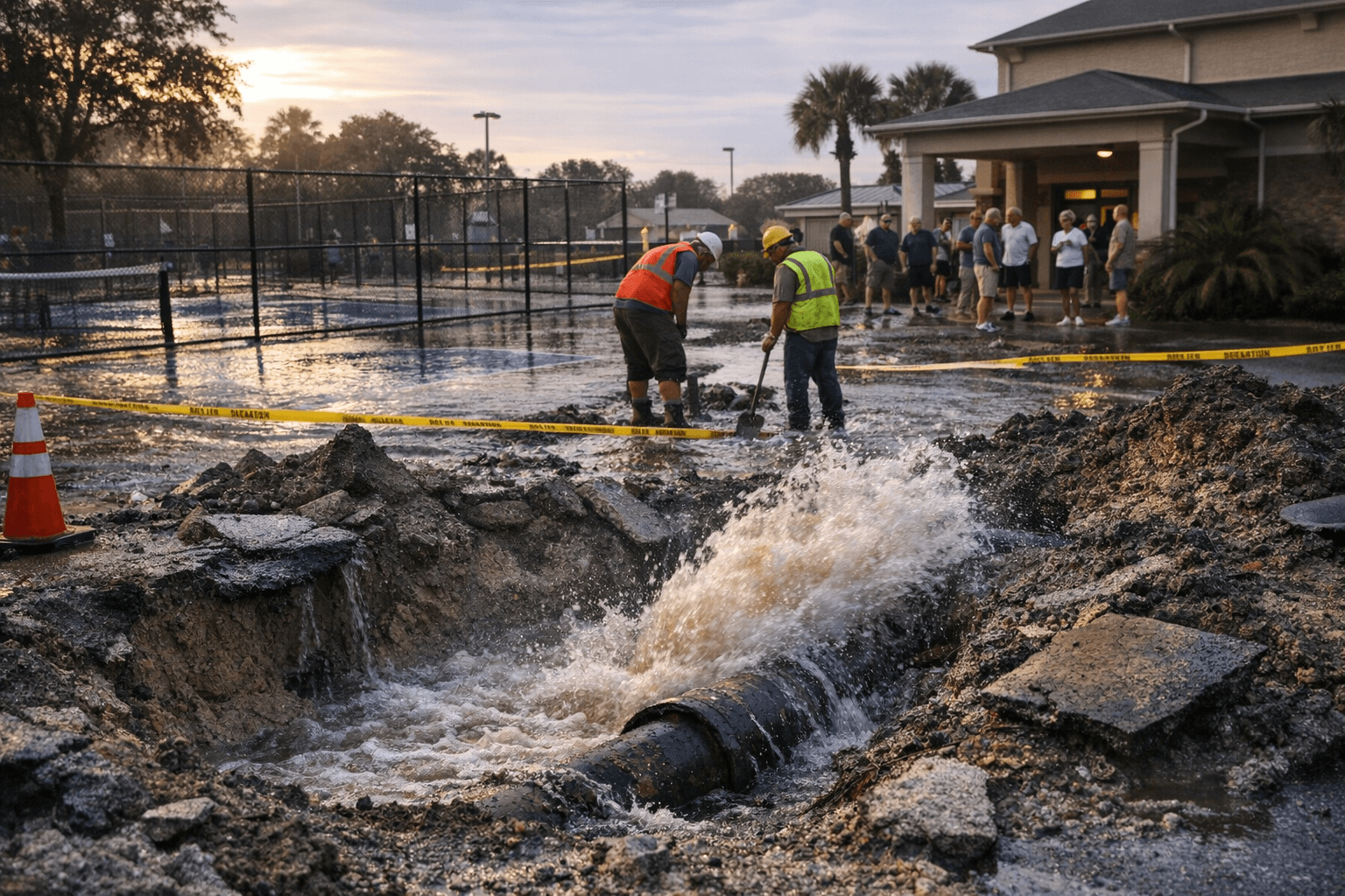 Pipe Failure Near Pickleball Courts Forces Lake Miona Recreation Center Closure