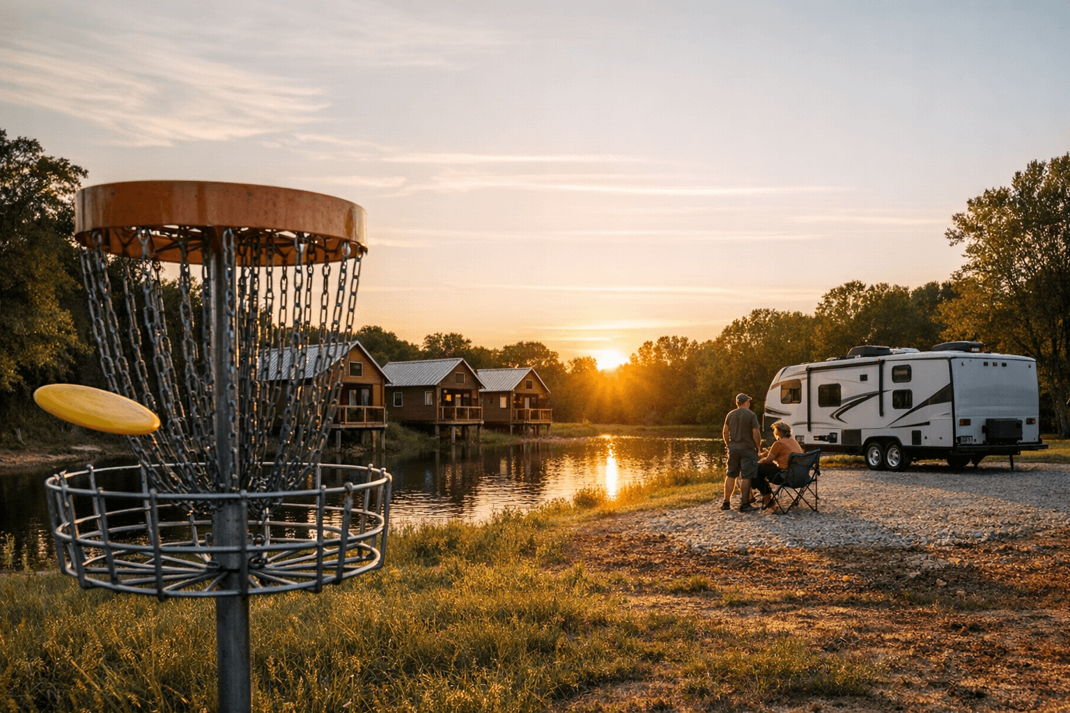 Champions Landing Near Emporia Adding Four Tiny Cabins, RV Pads, and Disc Golf Upgrades