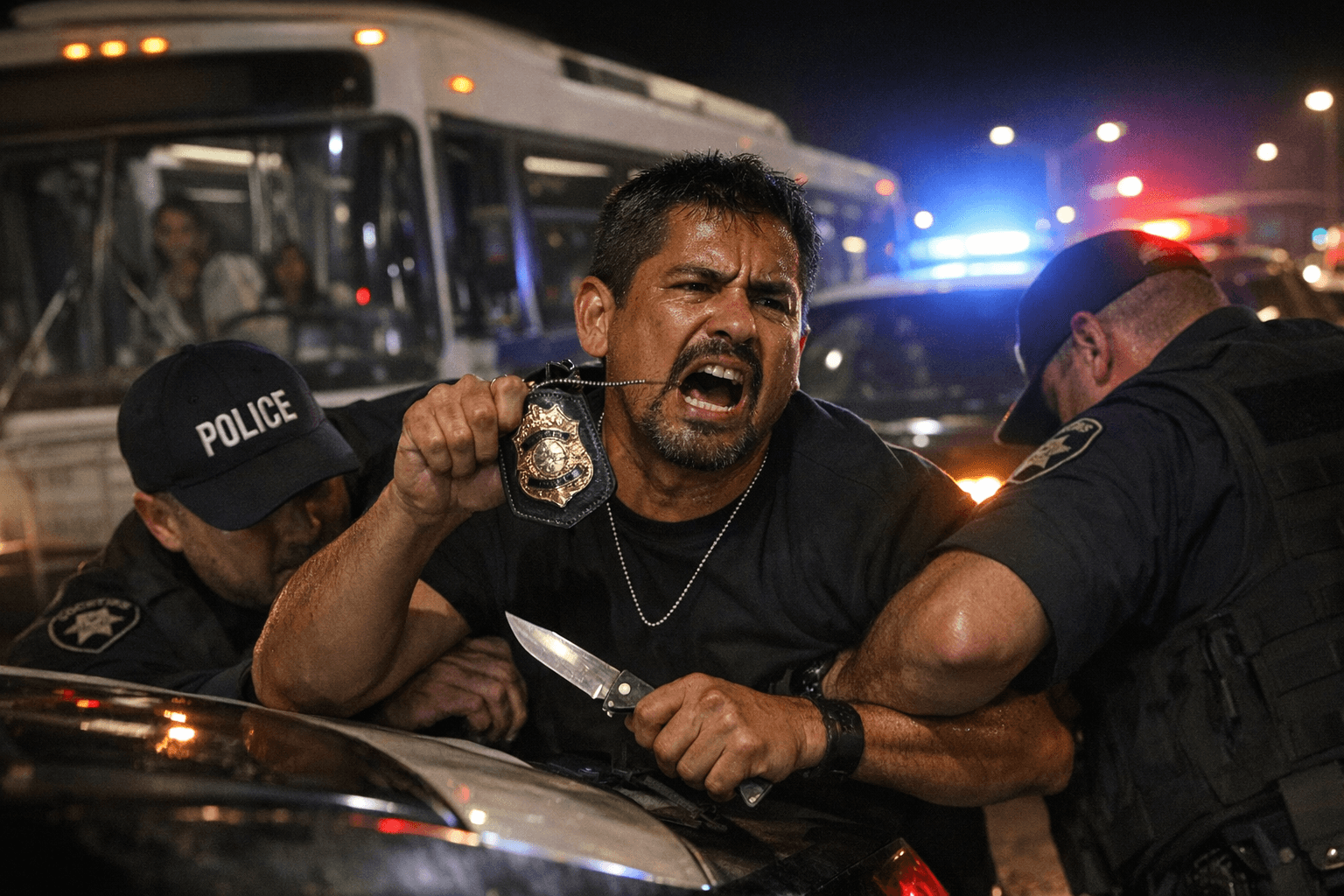 Fresno Man Arrested for Threatening Bus Riders With Knife, Fake Badge
