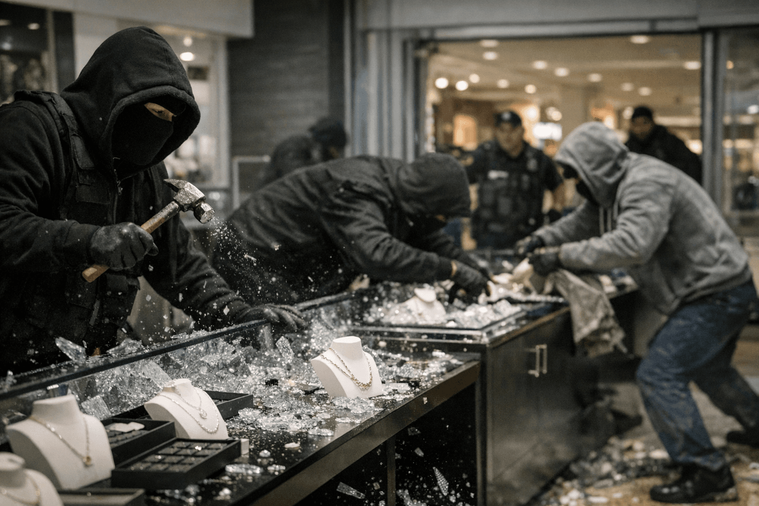 Four Suspects Smash and Grab Michael Hill Jewelry Store at Burlington Mall