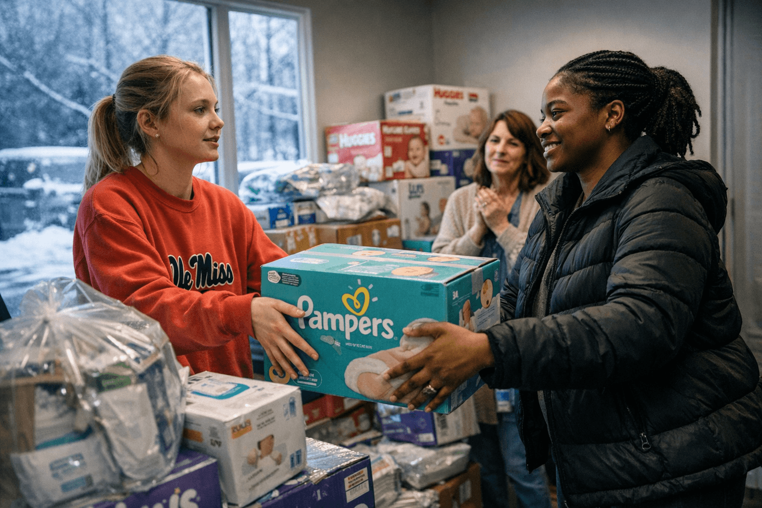 UM Panhellenic Chapters Donate Diapers, Supplies to Oxford Pregnancy Center After Winter Storm