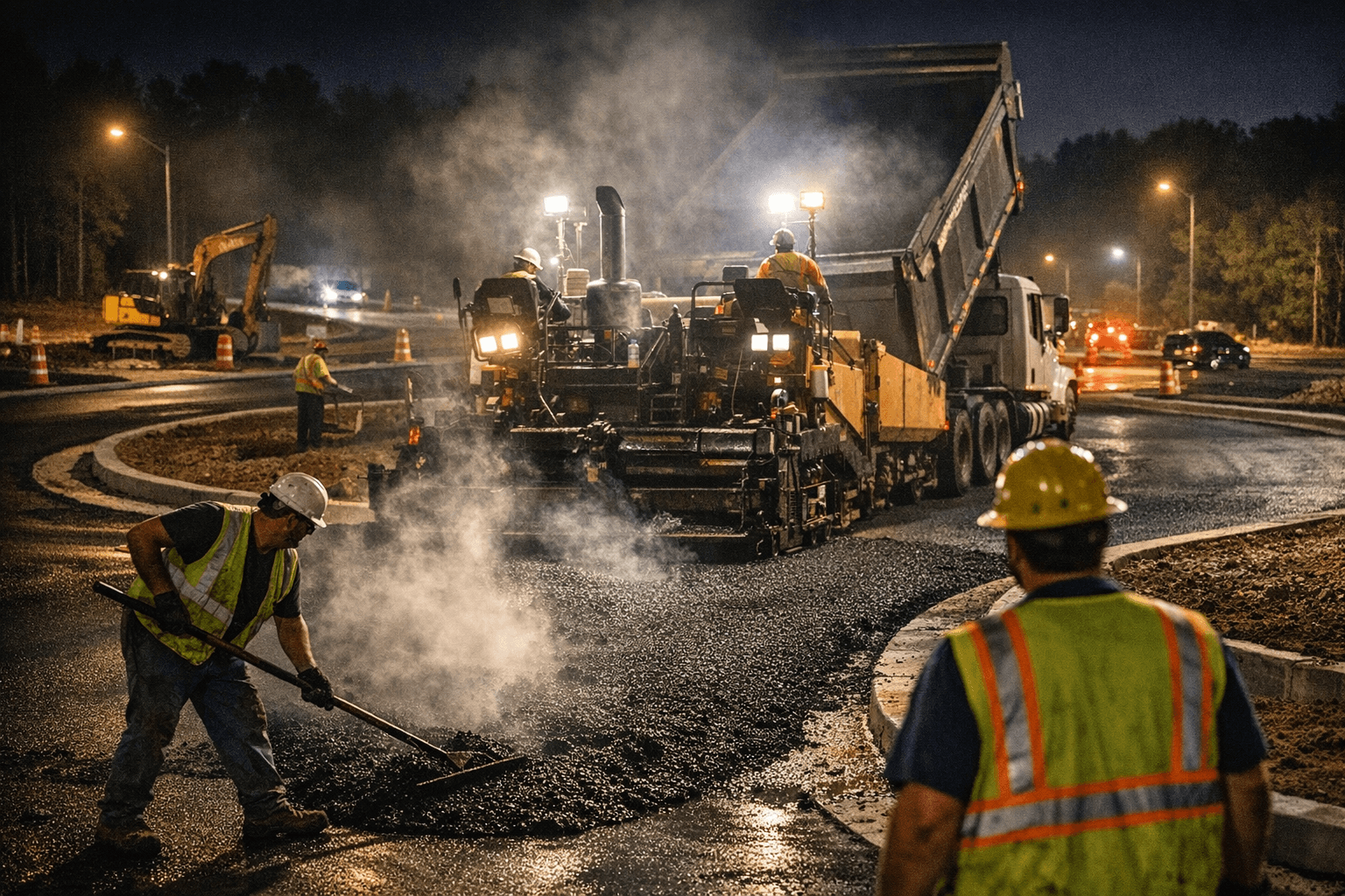 MDOT Night Paving Begins March 30 at Oxford Highway 7 Roundabout