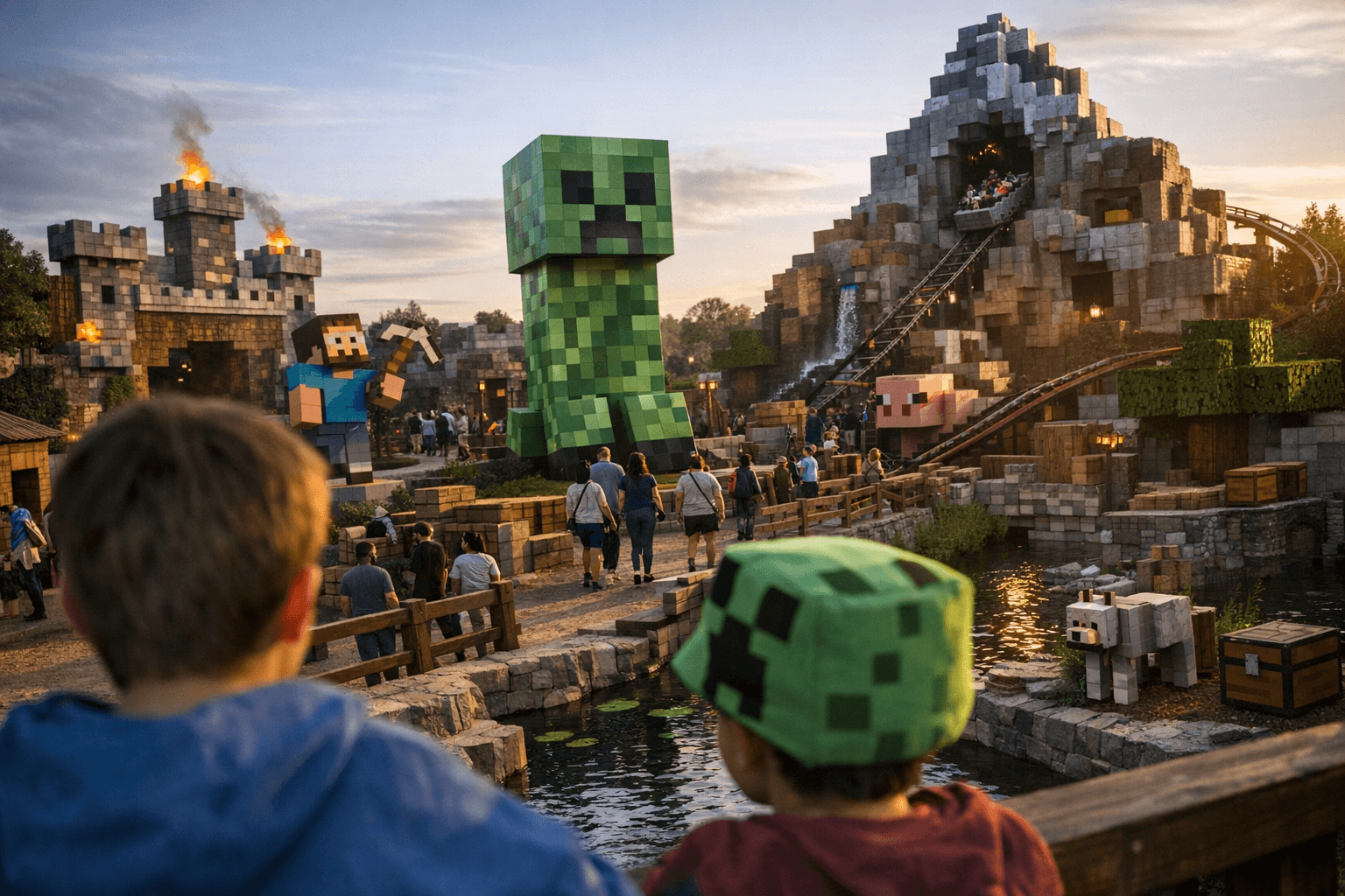Minecraft World Theme Park Land Coming to UK Resort in 2027