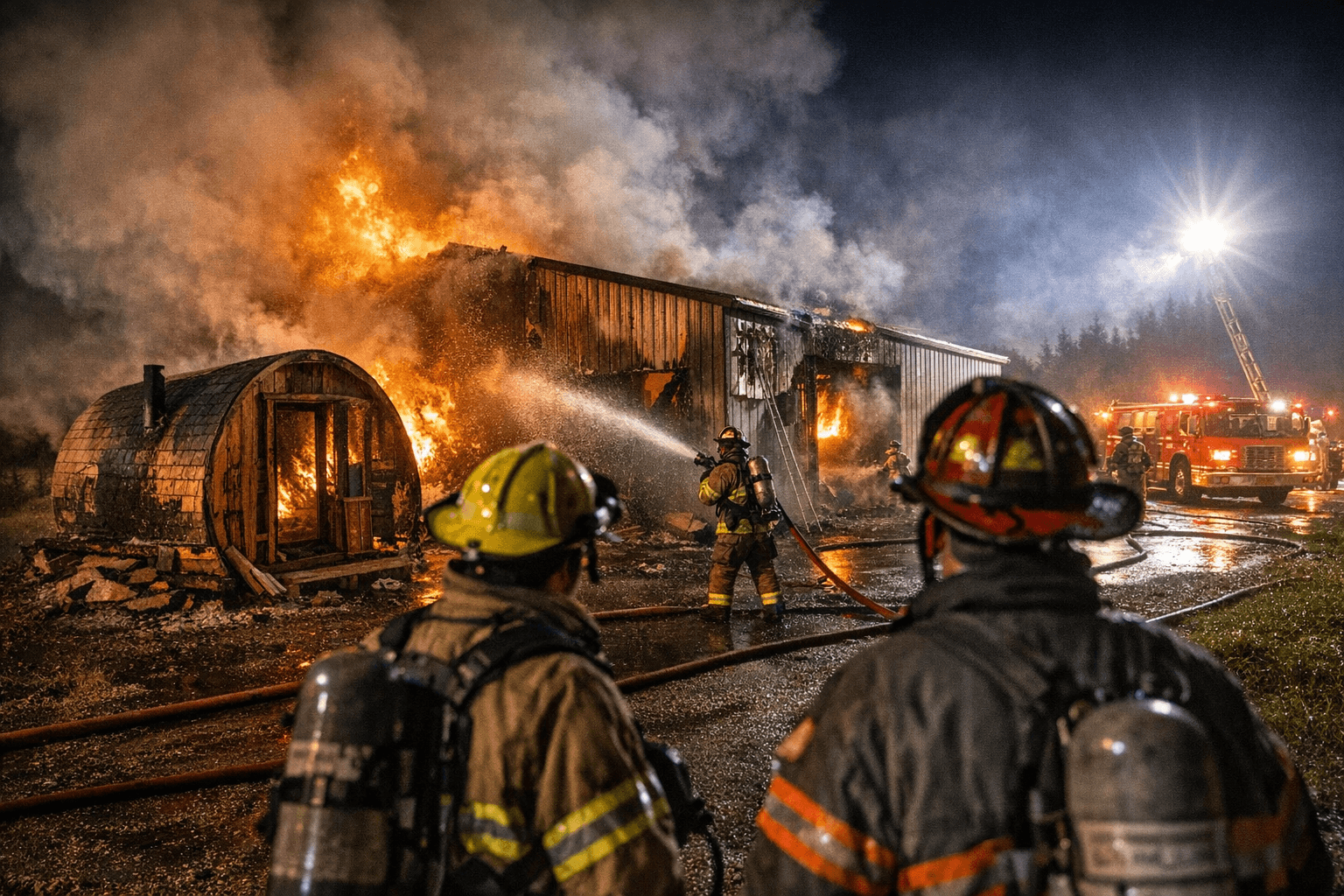 Saturday Night Sauna Fire Damages Steel Building in Rural Otter Tail County