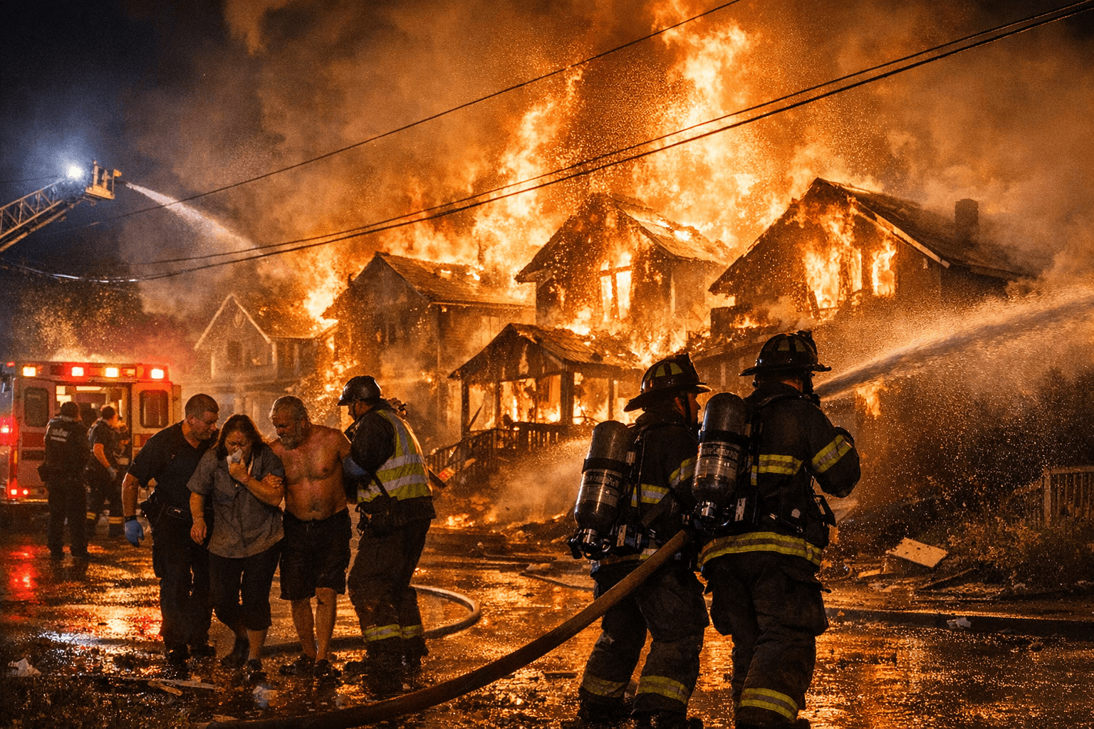 Trinidad Porch Fire Spreads to Multiple Structures, Three Residents Hospitalized