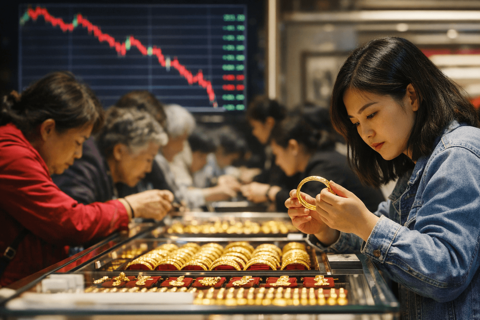 China's Gold Futures Crash Fuels Jewelry Counter Shopping Surge