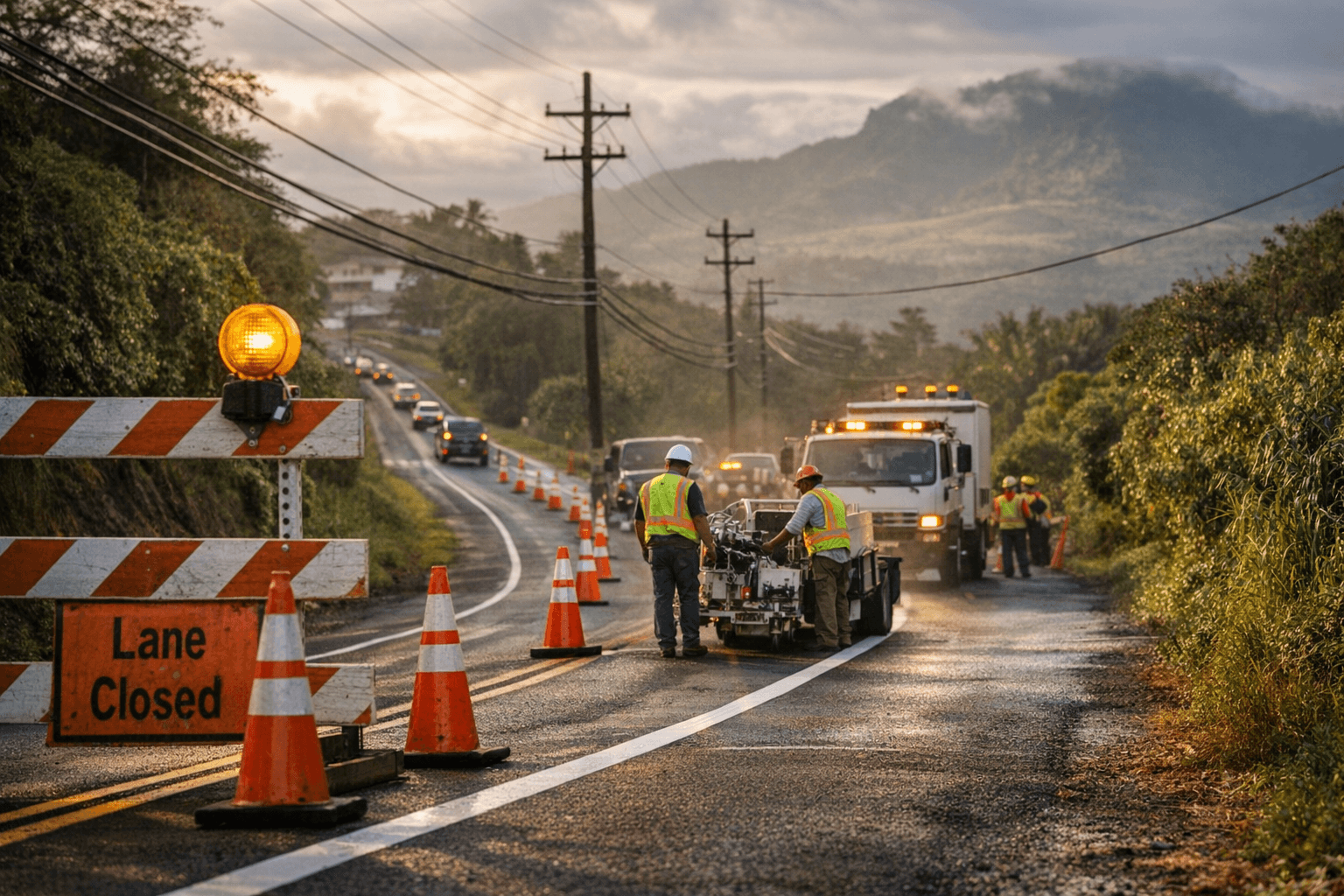 Papalina Road Lane Closures Set for Kalāheo Starting March 23