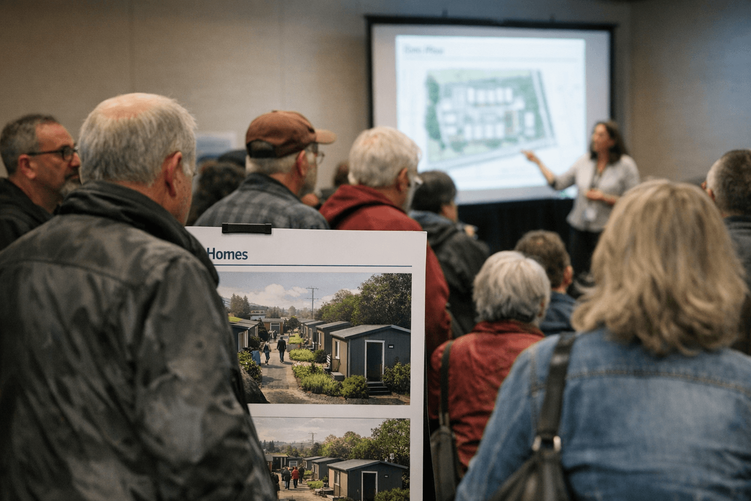 New Westminster Residents Pack Open House for Planned 30-Unit Tiny Homes Village