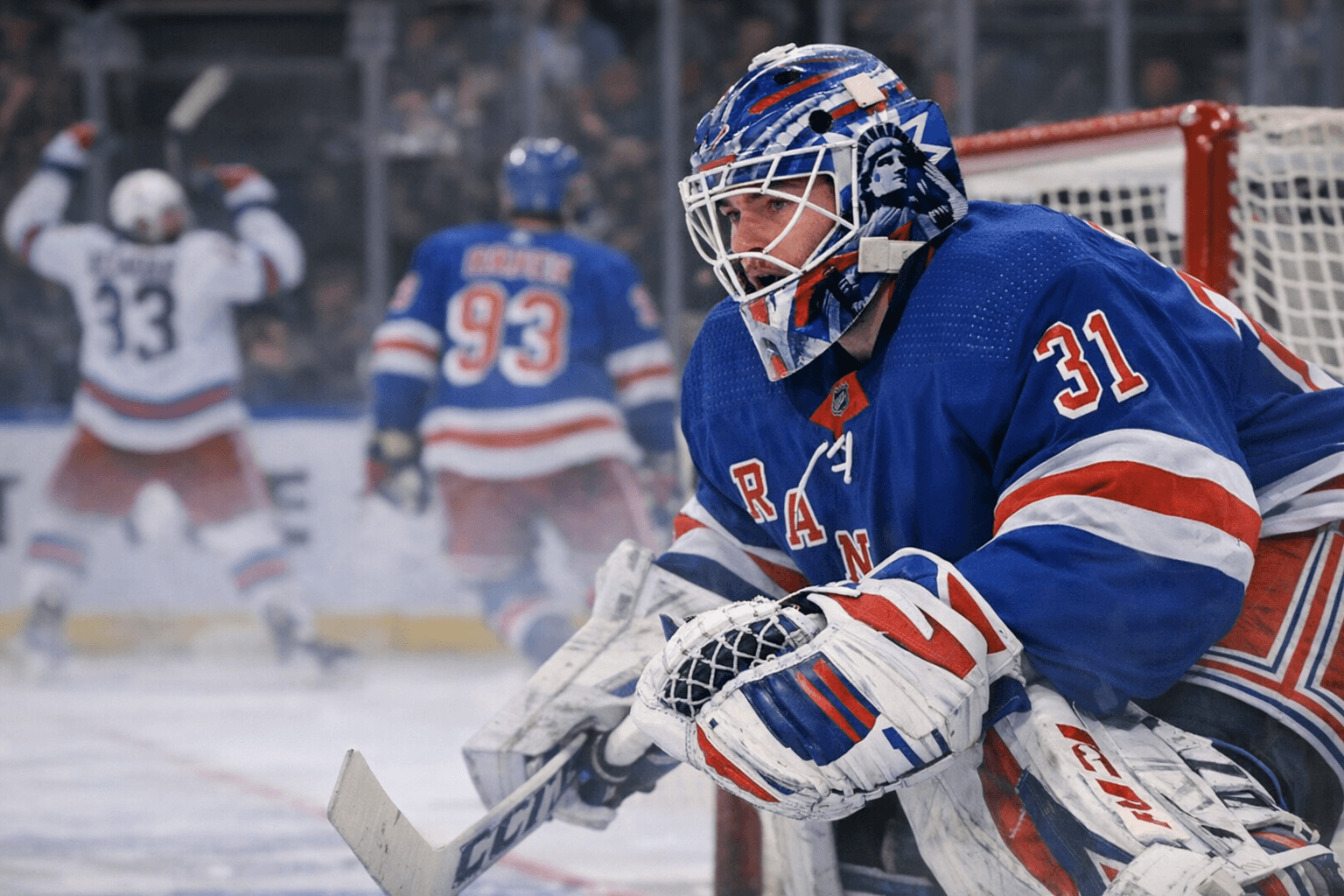 Dylan Garand Makes NHL Debut With 35 Saves in Rangers Shootout Loss