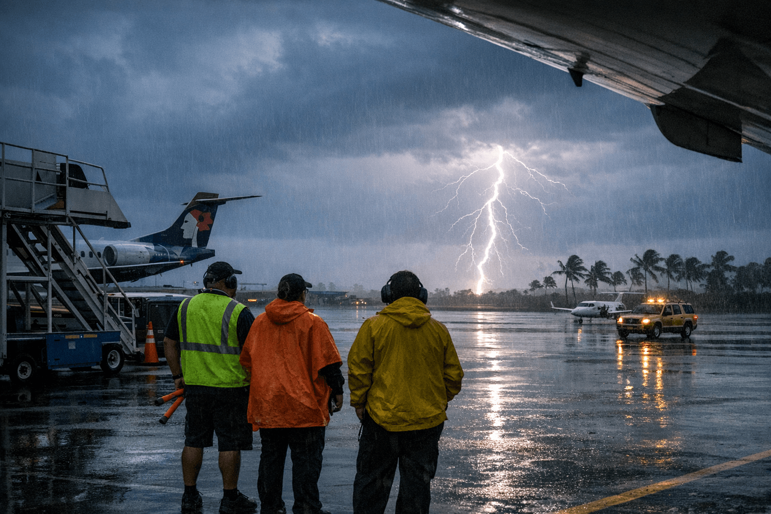 Lightning Forces Ground Stop at Kona International Airport