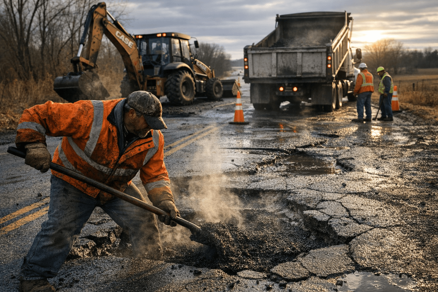 Dubois County Crews Tackle Widespread Road Damage After Harsh Winter