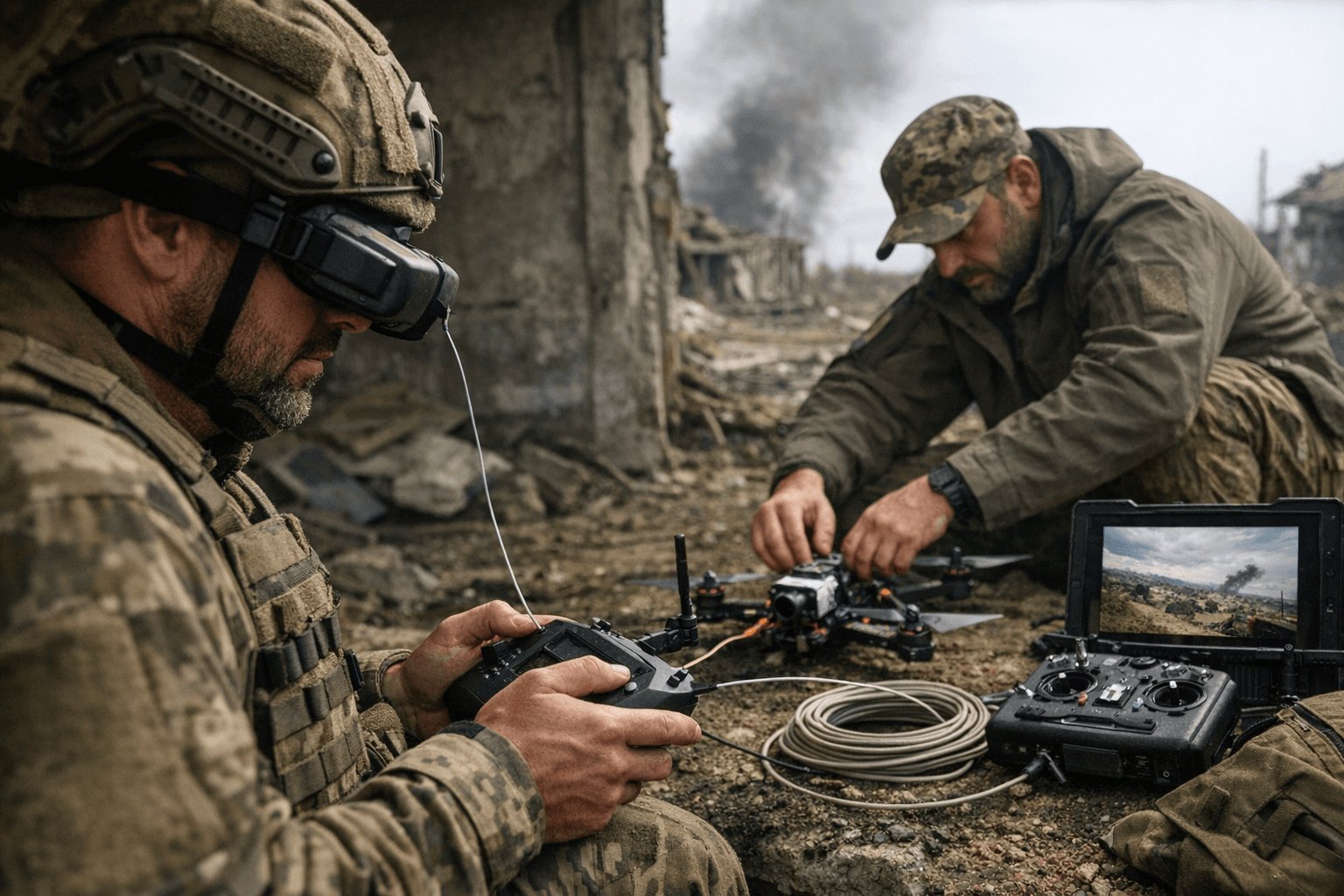 Ukraine Tests FPV Drone With Fiber-Optic and Radio Backup Controls